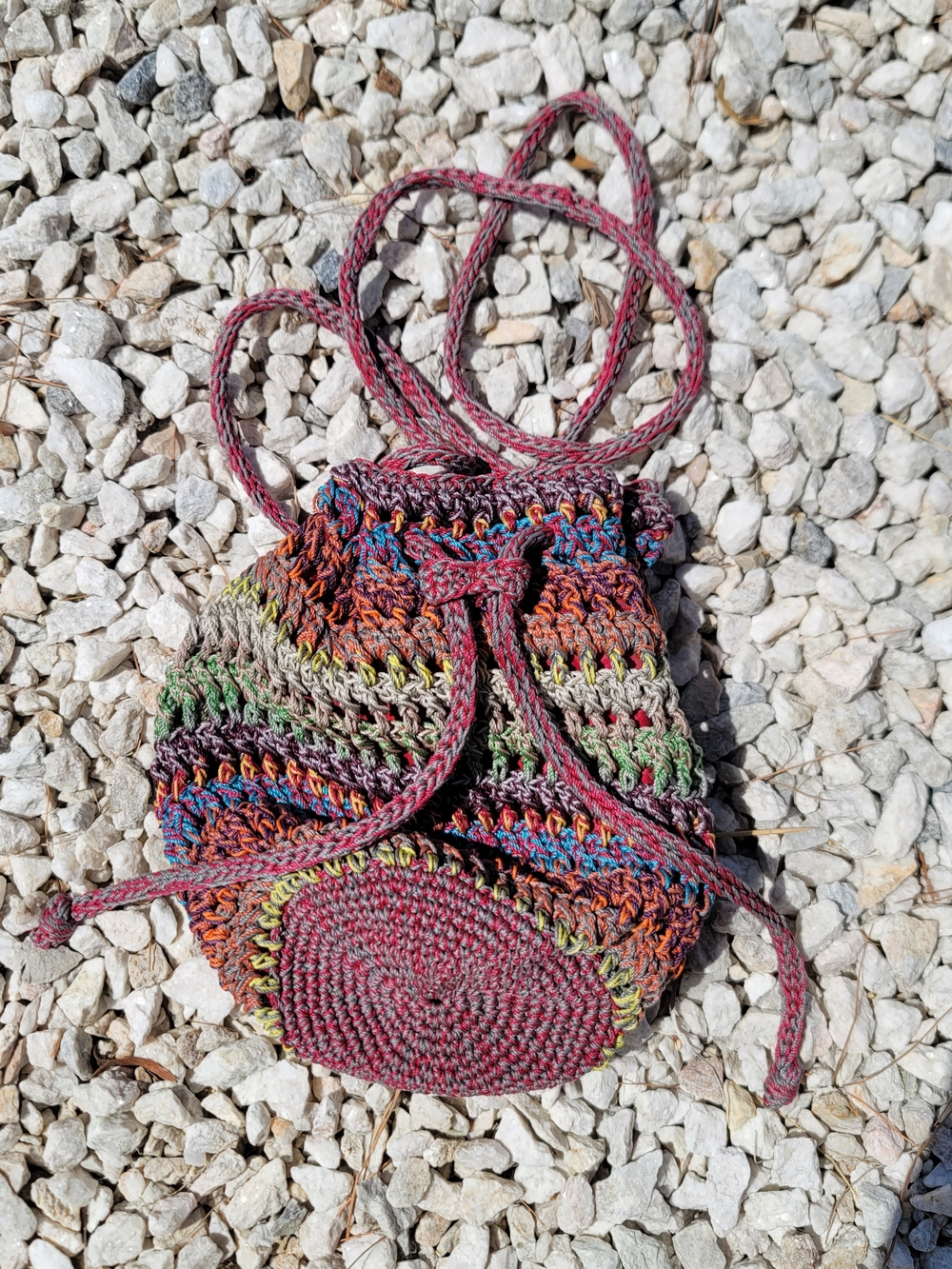 ✨ Mudd Y2K Vintage Boho Crochet Drawstring Bag ✨